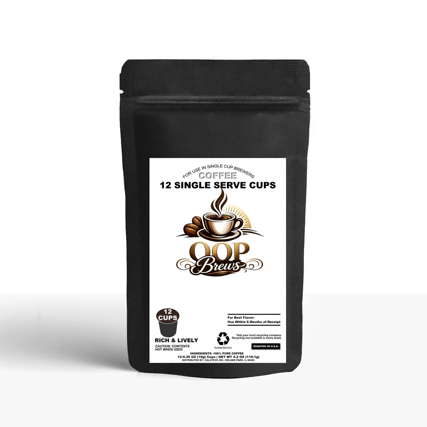 12 Pack Single Serve Coffee Capsules